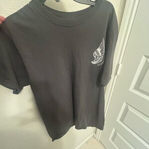 Black T-Shirt with Wing Design